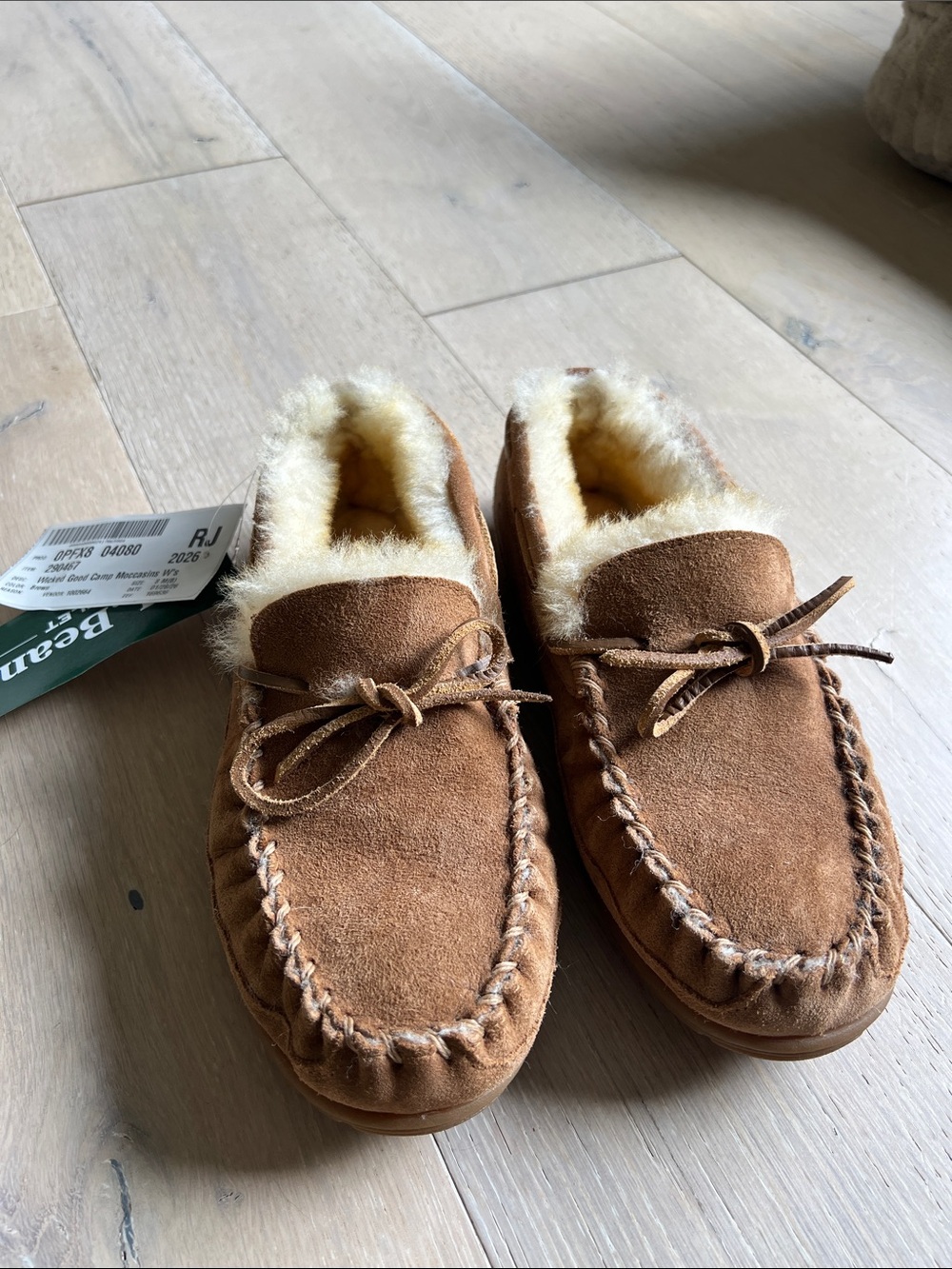 L.L. Bean| Women’s Wicked Good Camp Suede Shearling-Lined Moccasins